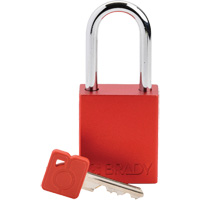 Lockout Padlock, Safety Padlock, Keyed Different, Aluminum, 1-1/2" Width Toolneeds Inc.