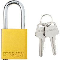 Lockout Padlock, Safety Padlock, Keyed Different, Aluminum, 1-1/2" Width Toolneeds Inc.