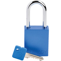 Lockout Padlock, Safety Padlock, Keyed Different, Aluminum, 1-1/2" Width Toolneeds Inc.