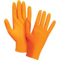 Heavyweight Tactile Grip Examination Gloves, Small, Nitrile, 8-mil, Powder-Free, Orange Toolneeds Inc.