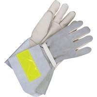 Lined Utility Gloves with 5" Cuff, Grain Cowhide, Size 10 Toolneeds Inc.