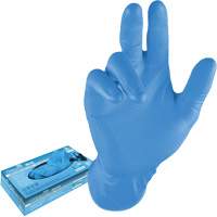 Disposable Gloves, 3X-Large, Nitrile, 8-mil, Powder-Free, Blue Toolneeds Inc.