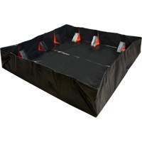 IBX Wall Pop-Up Berm, 1077 US gal. Capacity, 12' W x 12' L x 12" H, Snap-Up Bracket Toolneeds Inc.