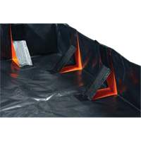 IBX Wall Pop-Up Berm, 1077 US gal. Capacity, 12' W x 12' L x 12" H, Snap-Up Bracket Toolneeds Inc.