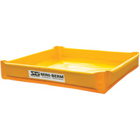 Yellow PVC Mini-Berm, 34 US gal. Capacity, 3' W x 3' L x 6" H Toolneeds Inc.