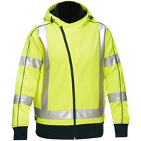 Bisley&reg; X-Back Women's Contoured Full Zip Hooded Sweatshirt with Sherpa Lining, Small, High Visibility Lime-Yellow Toolneeds Inc.