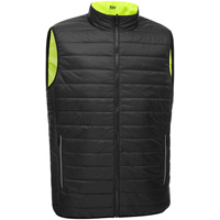 Bisley&reg; X-Back Reversible Puffer Vest, High Visibility Lime-Yellow, Small, Polyester Toolneeds Inc.