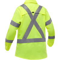 Chemise de travail &agrave; manches longues et X au dos Bisley avec X-Airflow pour femmes, Poly-coton, Petit, Jaune lime haute visibilit&eacute; Toolneeds Inc.
