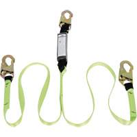 SA-54000-6 Shock Absorbing Lanyard, 6', Snap Hook Center, Snap Hook Leg Ends, Polyester Toolneeds Inc.