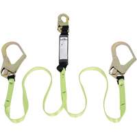 SA-54022-4 Shock Absorbing Lanyard, 4', Form Hook Center, Snap Hook Leg Ends, Polyester Toolneeds Inc.