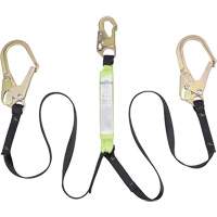 SA-64022-6 Shock Absorbing Lanyard, 6', Form Hook Center, Snap Hook Leg Ends, Polyester Toolneeds Inc.