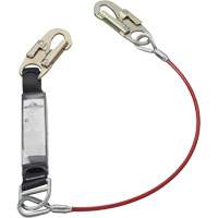 SA-5500-4 Shock Absorbing Lanyard, 4', Snap Hook Center, Snap Hook Leg Ends, Galvanized Steel Toolneeds Inc.