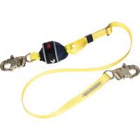 Adjustable Web Shock-Absorbing Lanyard, 6', Snap Hook Center, Snap Hook Leg Ends, Polyester Toolneeds Inc.