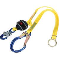Tie-Back Web Shock-Absorbing Lanyard, 6', Rebar Hook Center, Snap Hook Leg Ends, Polyester Toolneeds Inc.
