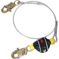 Cable Shock-Absorbing Lanyard, 6', Snap Hook Center, Snap Hook Leg Ends, Galvanized Steel Toolneeds Inc.