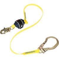 Coated Web Shock-Absorbing Lanyard, 6', Rebar Hook Center, Snap Hook Leg Ends Toolneeds Inc.