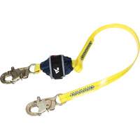 Coated Web Shock-Absorbing Lanyard, 4', Snap Hook Center, Snap Hook Leg Ends Toolneeds Inc.