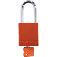 Cadenas de verrouillage de s&eacute;curit&eacute; Velocity Plus, Orange, Cl&eacute;s identiques, Aluminium, Largeur de 1-1/2" Toolneeds Inc.