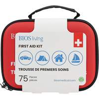 Trousse de premiers soins pour la maison et le voyage de 75 morceaux, Sac en nylon Toolneeds Inc.