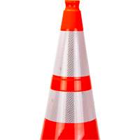Premium Traffic Cone, 28", Orange, 4" & 6" Reflective Collar(s) Toolneeds Inc.