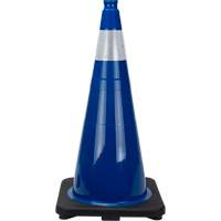 Premium Traffic Cone, 28", Blue, 4" Reflective Collar(s) Toolneeds Inc.