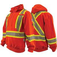 Atlas Guardian&reg; FR/AR Quarter-Zip Hoodies, Men's, X-Small, High Visibility Orange, 18 cal/cm² Toolneeds Inc.