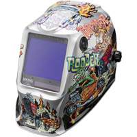 VIKING 3350 Hot Rodders Welding Helmet, 3.74" L x 3.34" W View Area, 5 - 13 Shade Range Toolneeds Inc.