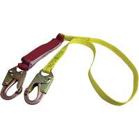External Energy Absorber Lanyard with 3/4" Hook, 6', Snap Hook Center, Snap Hook Leg Ends, Polyester Toolneeds Inc.