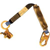 Trailing Rope Grab with Attached Shock Pack Lanyard, 2', Snap Hook Center, Snap Hook Leg Ends, Polyester Toolneeds Inc.
