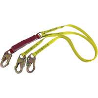 External Energy Absorber Lanyard with 3/4" Hooks, 6', Snap Hook Center, Snap Hook Leg Ends, Polyester Toolneeds Inc.