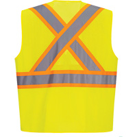 Veste de s&eacute;curit&eacute; &agrave; bandes contrastantes, Jaune lime haute visibilit&eacute;, Petit, Polyester Toolneeds Inc.
