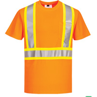 T-shirt de s&eacute;curit&eacute; &agrave; bandes contrastantes, Polyester, Petit, Orange haute visibilit&eacute; Toolneeds Inc.