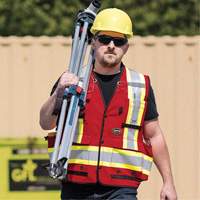 6678 High-Visibility Antimicrobial Mesh-Back Surveyor Vest, Red, Small, Polyester Toolneeds Inc.