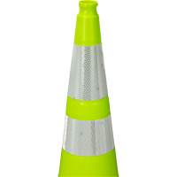 Premium Traffic Cone, 36", Lime Green, 4" & 6" Reflective Collar(s) Toolneeds Inc.