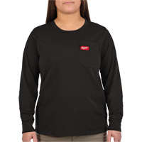 GRIDIRON Long Sleeve Pocket T-Shirt, Women's, X-Small, Black Toolneeds Inc.