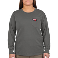 GRIDIRON Long Sleeve Pocket T-Shirt, Women's, X-Small, Grey Toolneeds Inc.