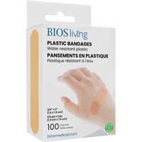 Water-Resistant Bandages, Rectangular/Square, 3", Plastic, Sterile Toolneeds Inc.