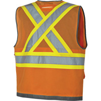 Pioneer Mesh Back Zip Front Surveyor Safety Vest, High Visibility Orange, Small, Polyester Toolneeds Inc.