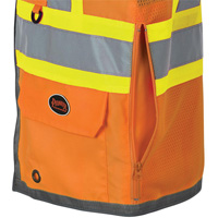 Pioneer Mesh Back Zip Front Surveyor Safety Vest, High Visibility Orange, Small, Polyester Toolneeds Inc.