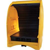 4-Drum Hard Cover Spill Pallet, 68.11" L x 61.61" W x 83.07" H, 1433 lbs. Load Capacity Toolneeds Inc.