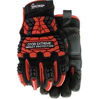 010R Extreme Red Impact Resistant Gloves, X-Small, Microfibre Palm, Hook & Loop Cuff Toolneeds Inc.