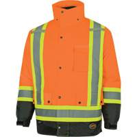 5056 Pioneer&reg; Yukon 7-in-1 Waterproof Winter Safety Parka, Polyester, Black/High Visibility Orange, X-Small Toolneeds Inc.