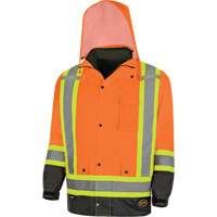 5056 Pioneer&reg; Yukon 7-in-1 Waterproof Winter Safety Parka, Polyester, Black/High Visibility Orange, X-Small Toolneeds Inc.