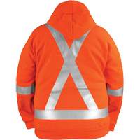 High-Visibility Wind Resistant Zip-Front Sweatshirt with DetachableHood, Men's, Small, High Visibility Orange, 27.7 cal/cm² Toolneeds Inc.