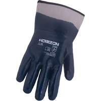 Horizon&reg; Navy Gloves with Pasted Cuffs, Medium, Nitrile Coating, Jersey/Cotton Shell Toolneeds Inc.