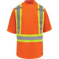 T-shirt de s&eacute;curit&eacute; doubl&eacute; de bambou Viking, Polyester, Petit, Orange haute visibilit&eacute; Toolneeds Inc.