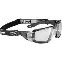 RUSH+ 2.0 XP M/L Safety Glasses with Black & Grey Frame, Clear Lens, Anti-Fog/Anti-Scratch, ANSI Z87+ Toolneeds Inc.