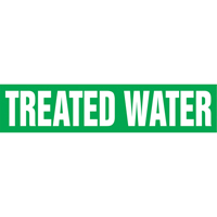 "Tower Water Return" Pipe Markers, Self-Adhesive, 4" H x 24" W, White on Green Toolneeds Inc.