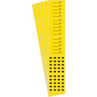 Marqueurs de tuyau avec espace vierge suivi du symbole °F , Autocollant, 2-1/4" h x 14" la, Noir sur jaune Toolneeds Inc.