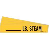 Marqueurs de tuyau LB. Steam, Autocollant, 2-1/4" h x 2-3/4" la, Noir sur jaune Toolneeds Inc.
